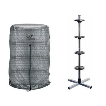 GarageMate Tire Stand with Protective TireHide Wheel Cover